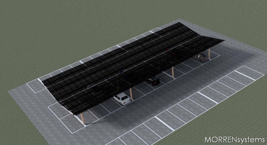 MORRENsystems - solar parking hout